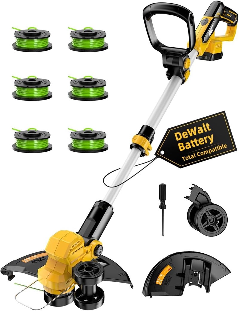apex power Cordless Weed Wacker, for Dewalt 20V Battery, 3 in 1 Battery Powered Weed Eater & Edger & Mower with Auto Line Feed, 20000 RPM 12 Inch Brushless Grass Trimmer, 6 Line Spools String Trimmer for Lawn - Image 1